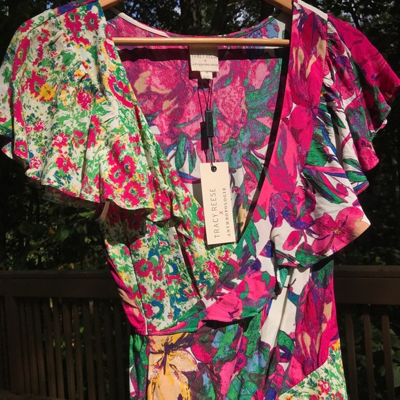 NWT Tracy Reese x Anthropologie Flowing Floral Dress - Picture 5 of 10